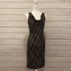 Rampage Black  & Gold Sleeveless Dress